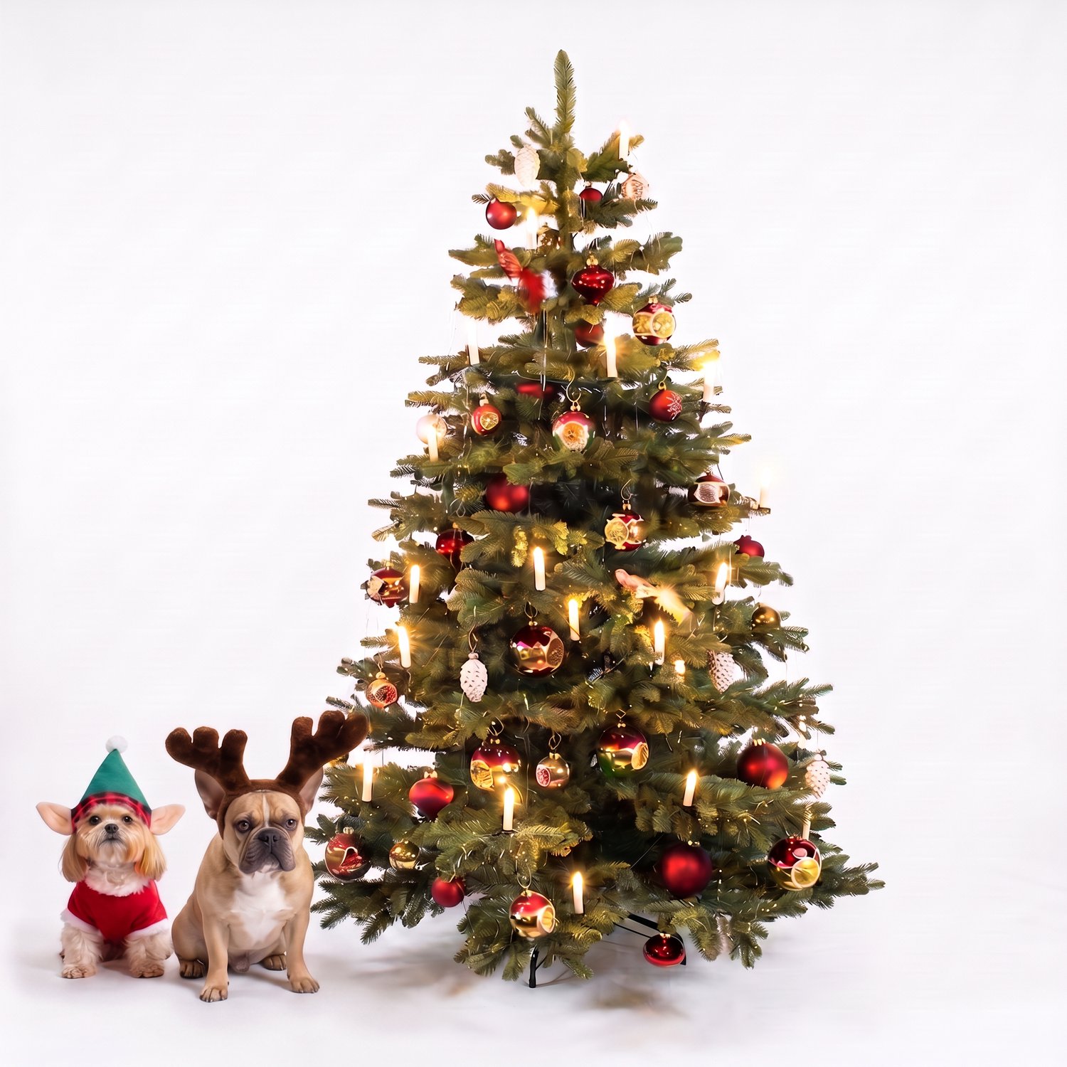 Christmas1967 Levensechte Nordmann Kerstboom 180cm incl. Decoratie set (zeer luxe en vol: 1.915 takjes, incl. 990 realistische takjes) - 3 jaar Garantie - Unieke Natuurlijke Structuur - Zeer makkelijk op te zetten - Nederlands Design van Christmas1967 Groen