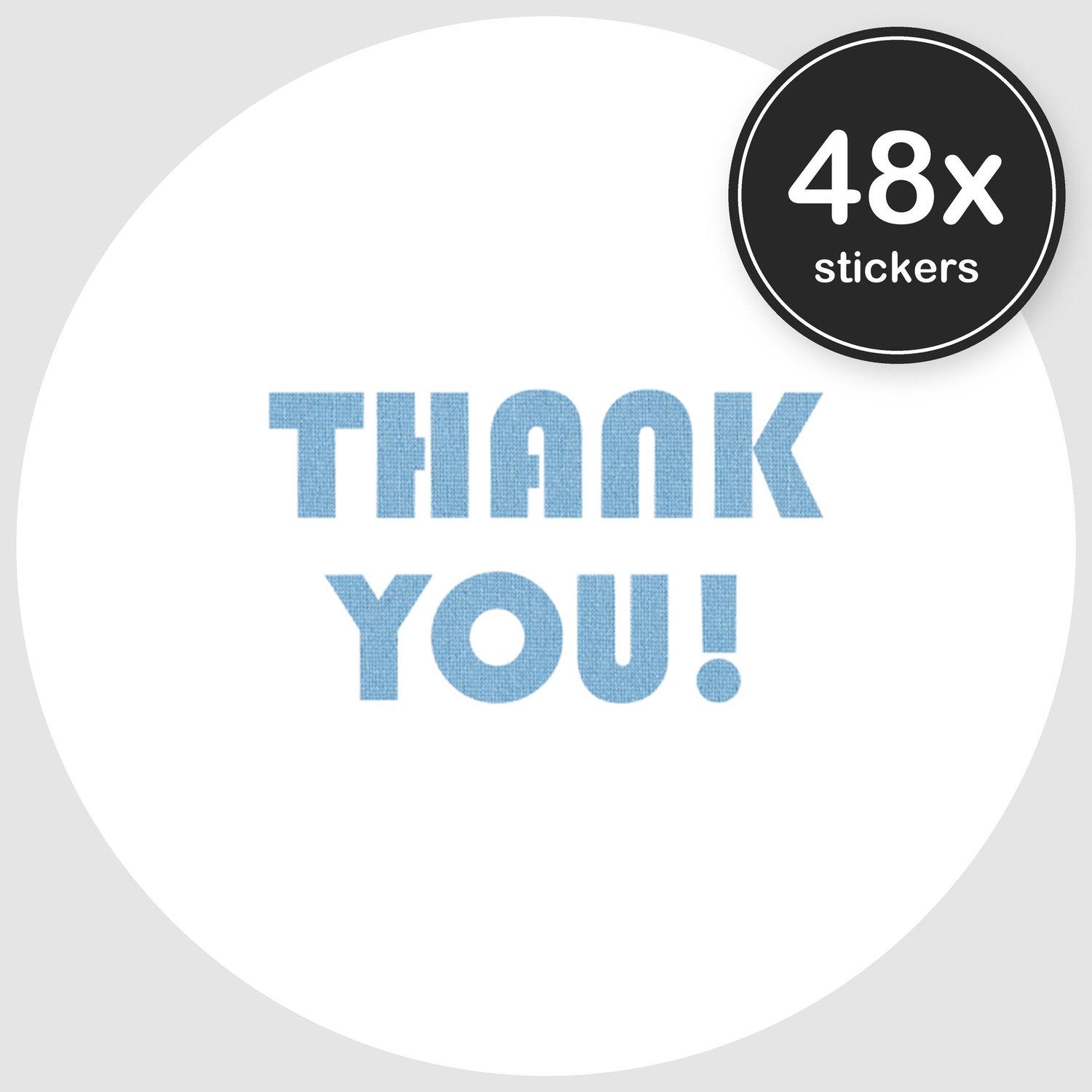 Sluitstickers Bedankt - 48 stuks - Rond 30 mm - Bedankt Stickers - Sluitzegel Envelop - Design 007