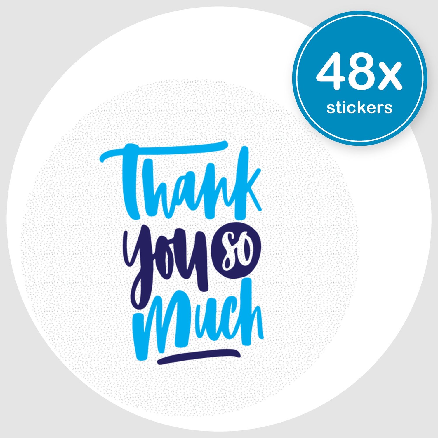 Sluitstickers Bedankt - 48 stuks - Rond 30 mm - Bedankt Stickers - Sluitzegel Envelop - Design 021