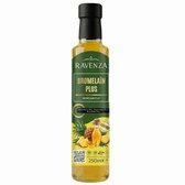 Fles Ravenza Bromelain Plus 250ml met groen etiket, ananasafbeelding en ingrediëntgegevens op witte achtergrond.