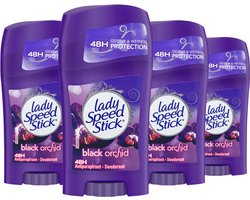 Lady Speed Stick Black Orchid Deodorant Vrouw - Anti Transpirant Deodorant Stick - 4 x 40g