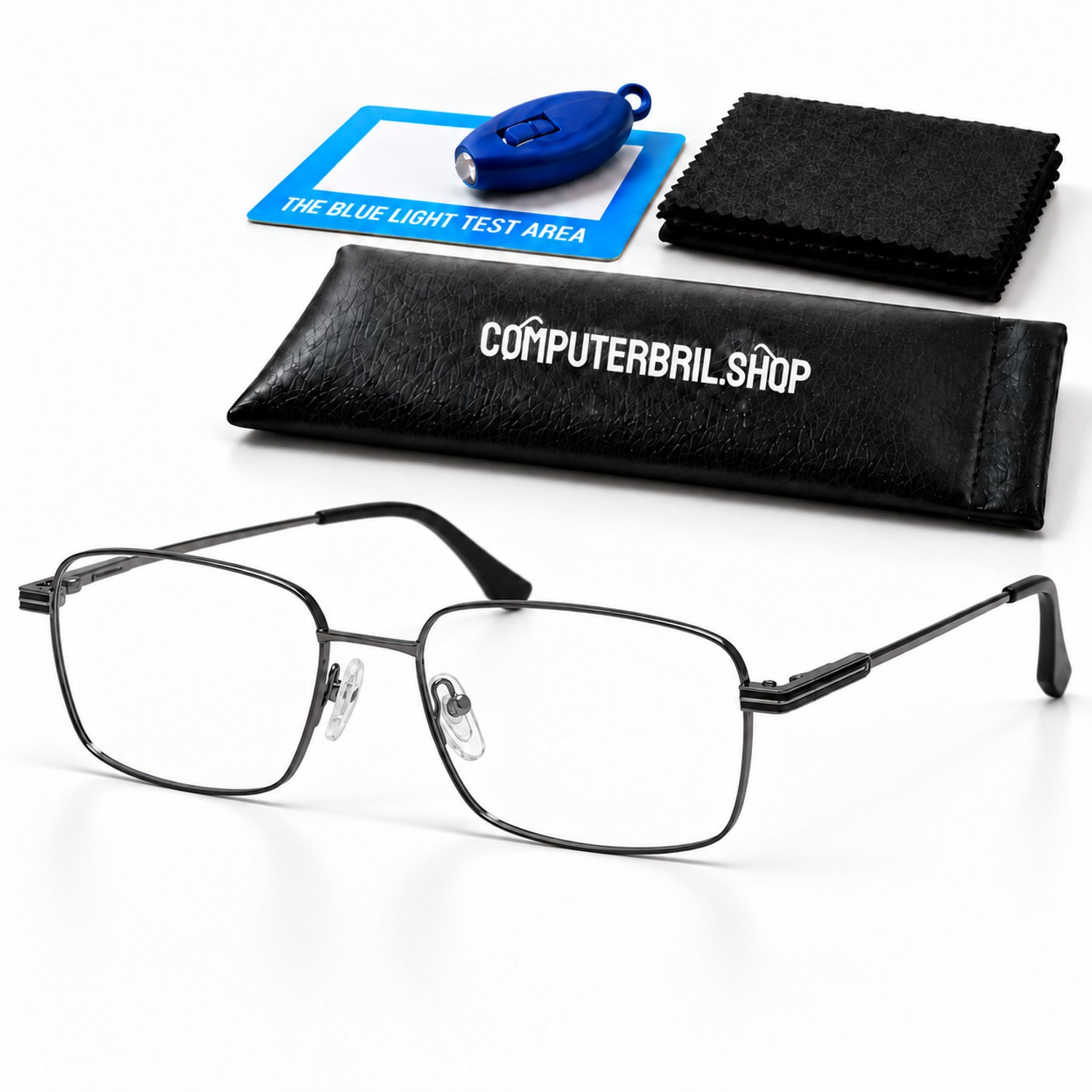 computerbril.shop® Beeldschermbril | BENY | Zwart | Blue Filter Bril | Anti Blauw Licht Bril Zonder Sterkte 0.00