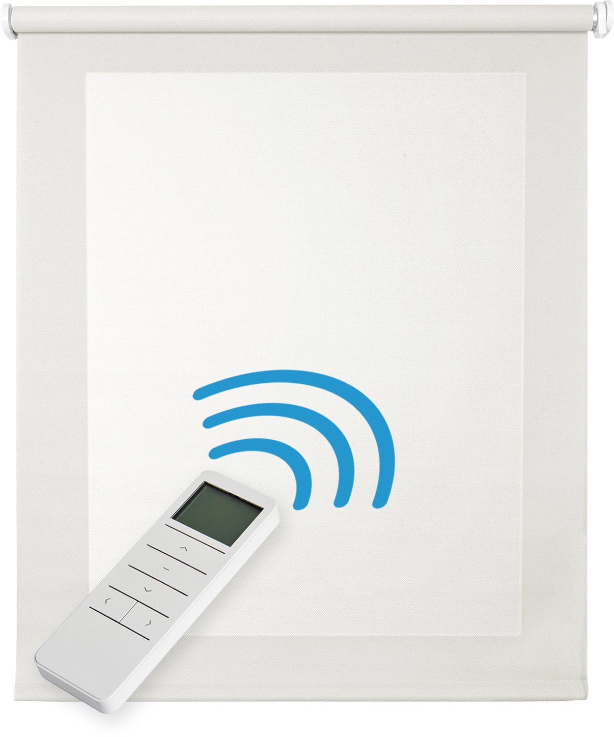 Storesdeco Motorgecontroleerd Screen rolgordijn, thermische isolatie,Wit 160x250cm White Motor