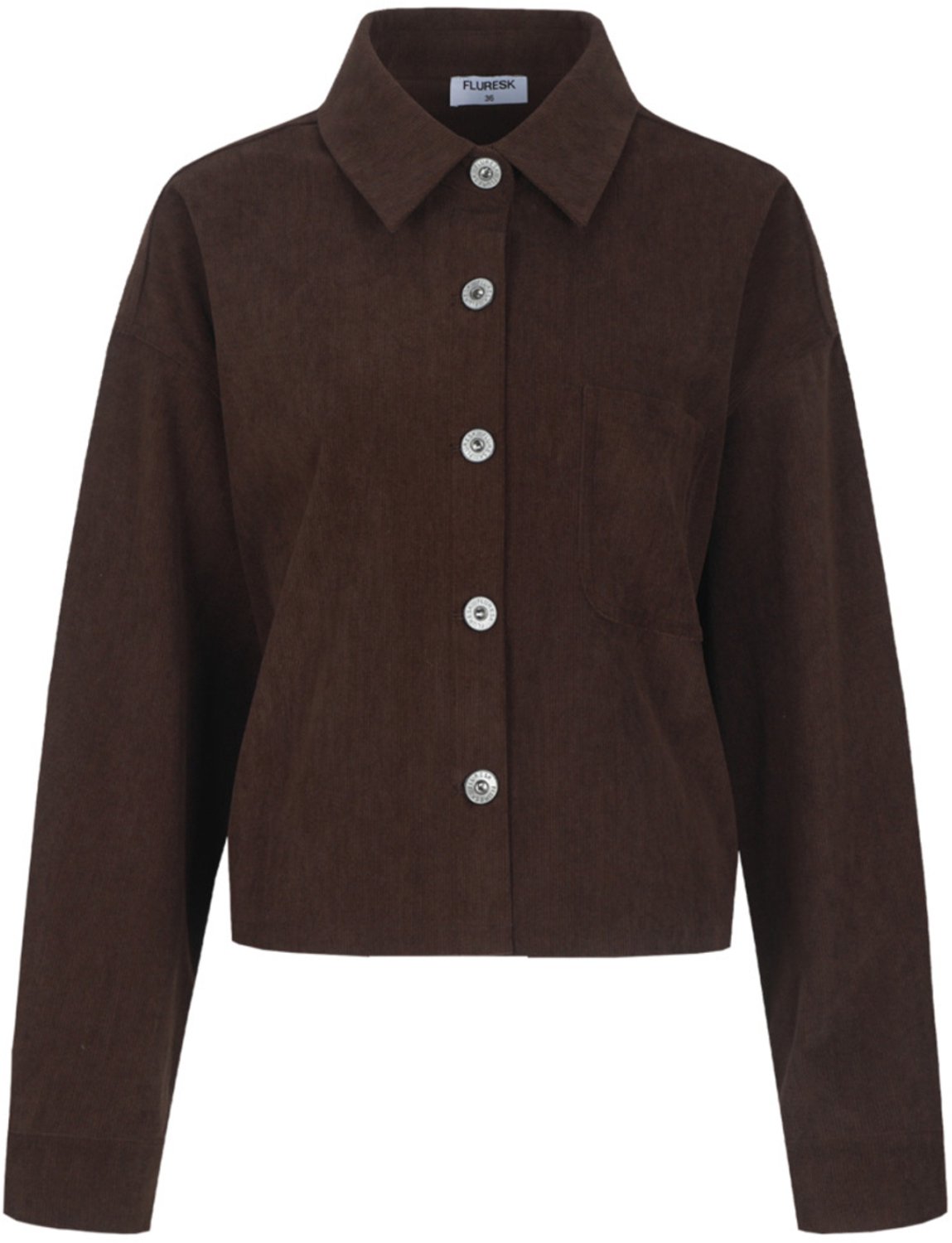 Fluresk Blouse Solene Blouse 26wzf34 Dark Chocolate Dames Maat - W36