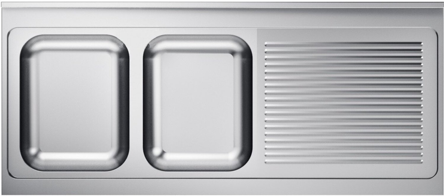 Spoeltafelblad - 2 Links - 160 x 70cm - Combisteel - 7013.1160 - Horeca & Professioneel - Horeca & Professioneel