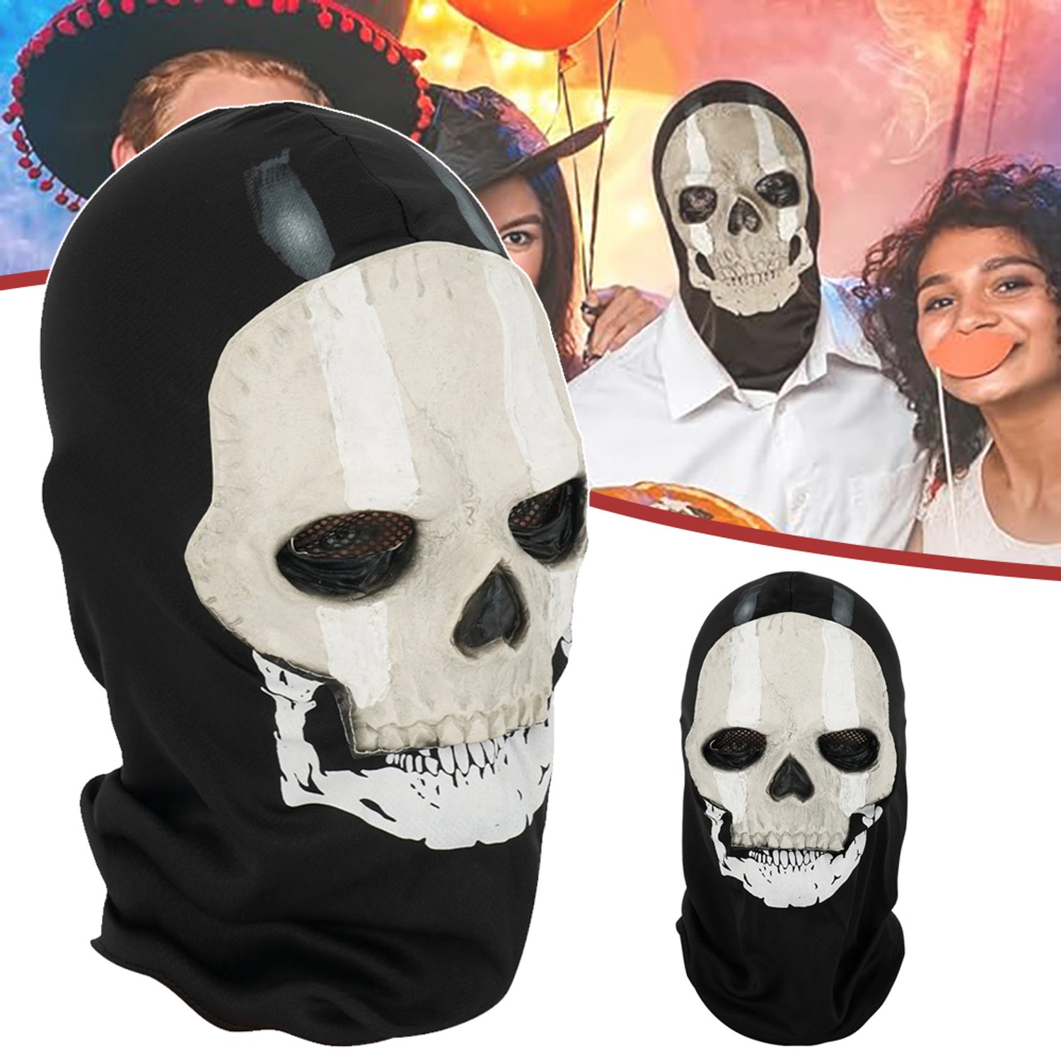 Halloween-Horror-Schreeuwmasker - Schedelmasker Voor Het Hele Gezicht - Spookmasker - Eng Masker Voor Volwassenen