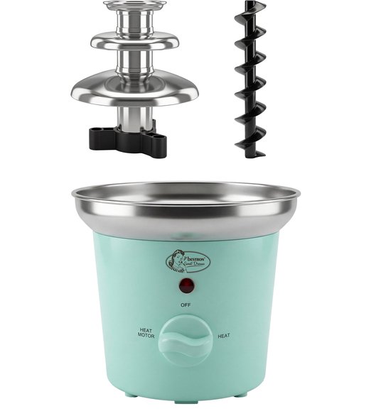 Bestron Chocoladefontein - 3 lagen - 32 W - RVS-toren - Warmhoudfunctie - 2 warmtestanden - Mint - ACF400M — afbeelding 4