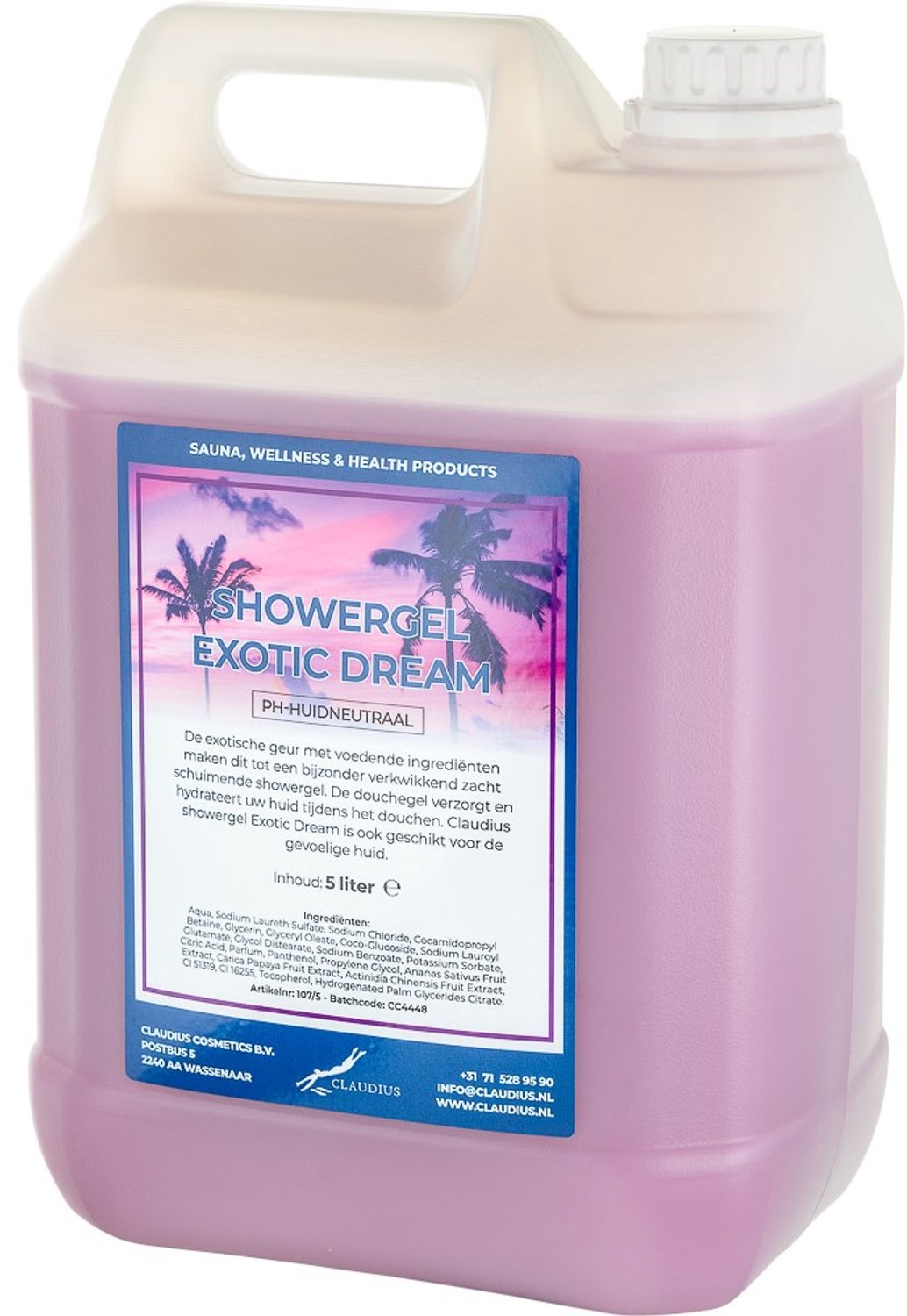 Claudius Douchegel Exotic Dream 5 liter - showergel - navulling - voordeelverpakking