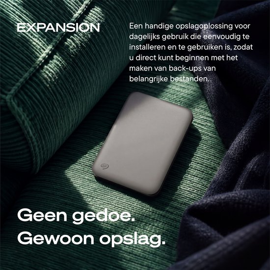 Seagate Expansion Portable - Externe harde schijf - USB-C - HDD - 4TB - Zwart — afbeelding 2