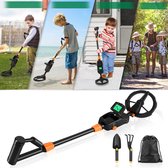 Aufun Kinder Metaaldetector voor Buiten Schatzoeken – Handheld, Waterdicht Met LCD-scherm, Zoekspoel + Schep & Tas Inbegrepen (Gemakkelijk Instelbaar)