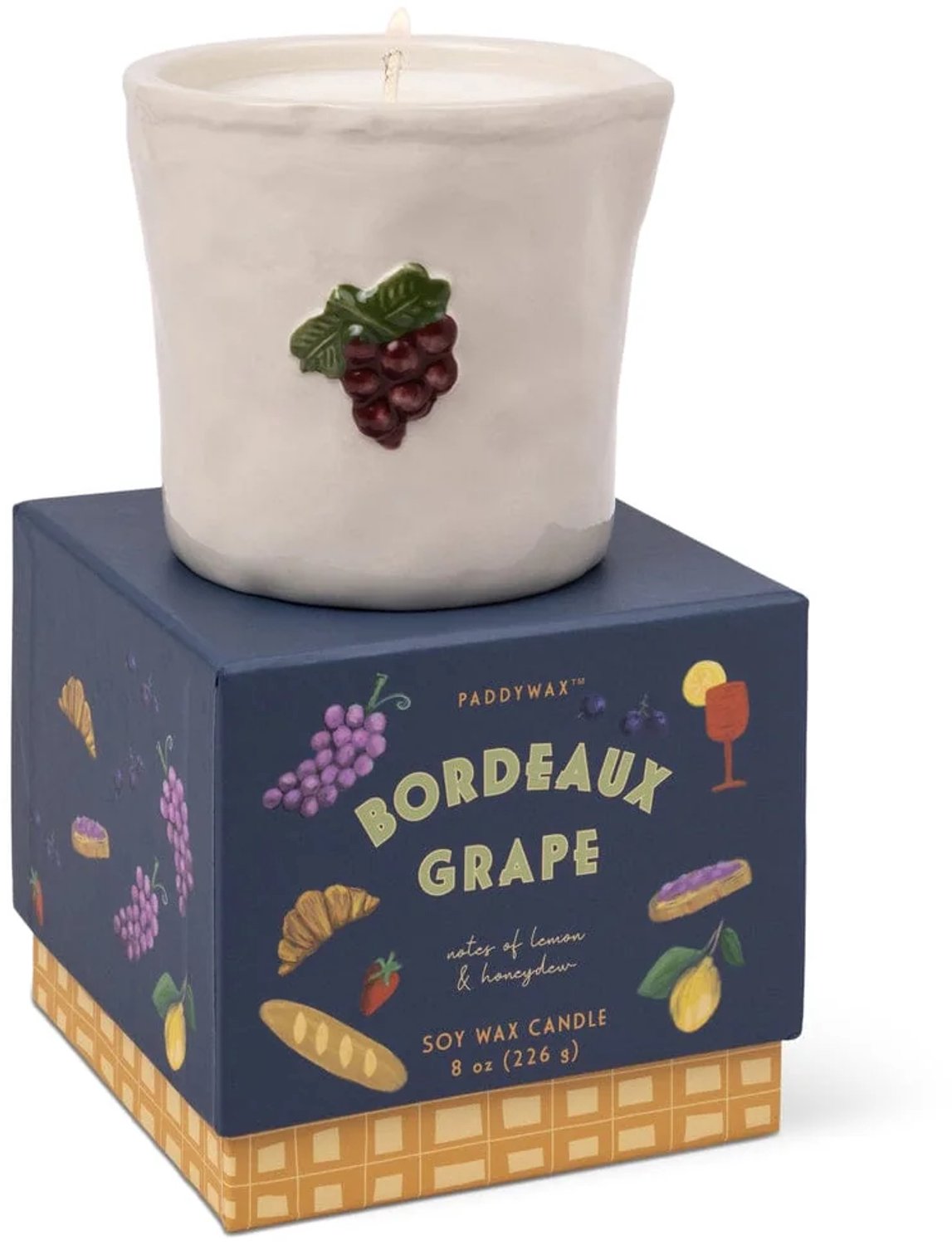 Paddywax - Geurkaars Bistro Bordeaux Grape - keramiek 227 gr.