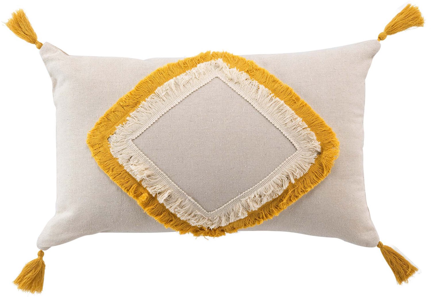 Douceur d'intérieur - Sierkussen MALORY met franjes, boho, 50 x 30 cm