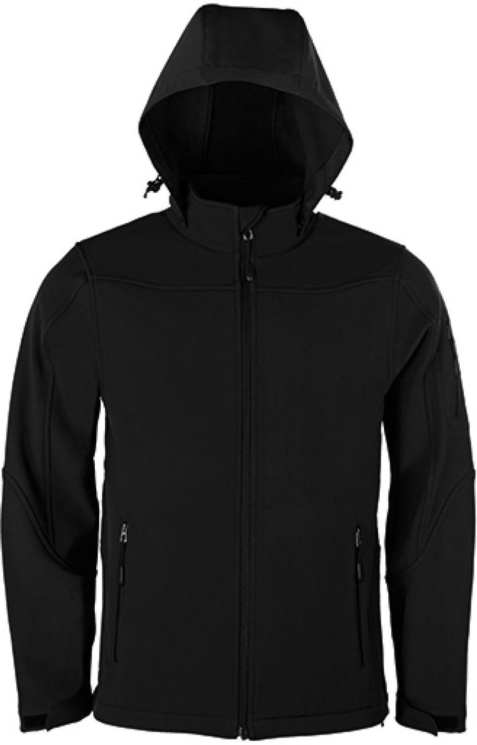 HRM Men´s Hooded Soft-Shell Jacket HRM1101 - Black - M