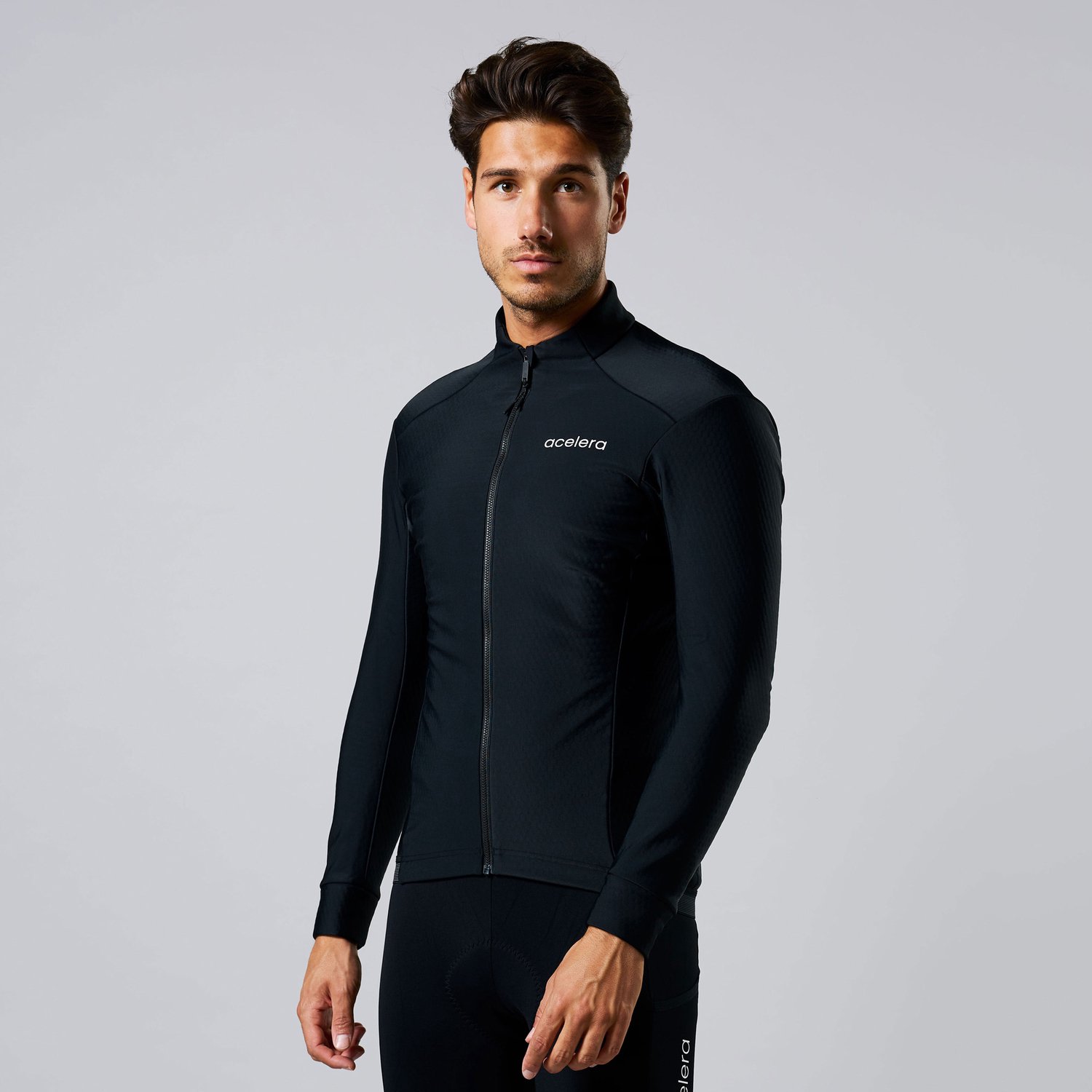 Acelera Intermediate Deep Winter Jacket - Thermo - Fleece - Winddicht - Waterafstotend - Fietsjack - Wielrenjack - Fietsjas - Zwart - Heren - Maat XXL