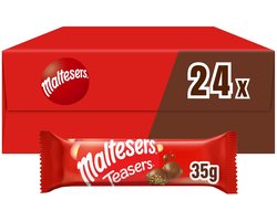 Malteser Teasers Single - Crunchy Chocolade Reep - 24x35g - Uitdeeldoos