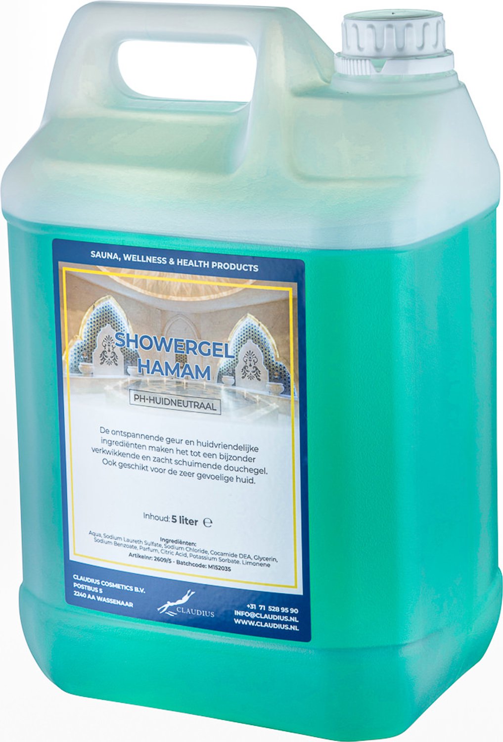 Claudius Douchegel Hamam 5 liter - showergel - navulling - voordeelverpakking