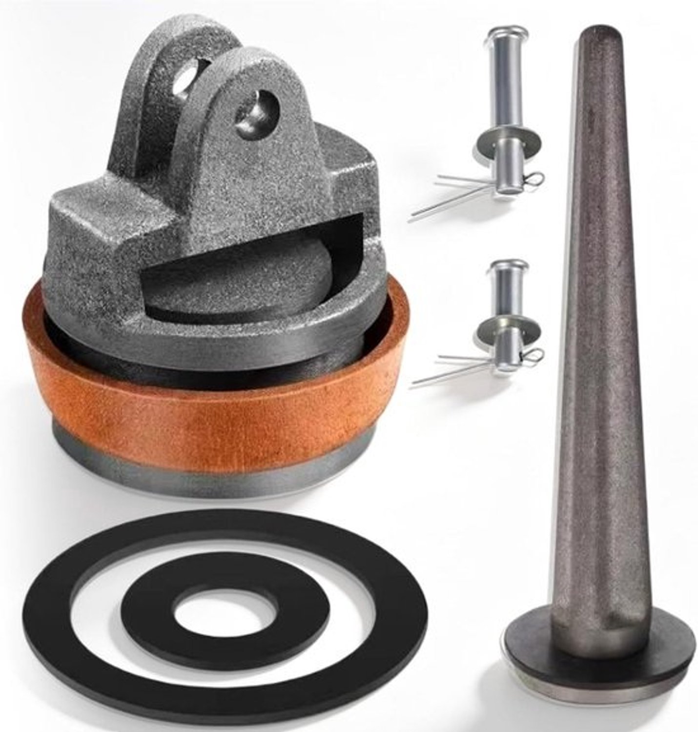 Vervangende Zuiger - Onderdeel voor Pomp - Handpomp Repareren - Roestvrij Staal en Rubber - 80 mm Diameter - Gemengde Kleuren