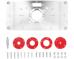 235mm x 120mm Houtbewerking DIY Router Tafel Insert Plaat Trimmen Machine Flip Board Met 4 Ring Gereedschap Voor Houtbewerking Banken Router Tafel Plaat