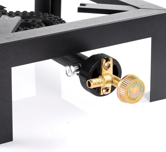 1 Pit Camping Gasstel Gasbrander Wokbrander - 6,8 KW - 24.5cm - 4 Voets — afbeelding 4