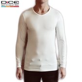 DICE Longsleeve V-hals shirt wit maat S