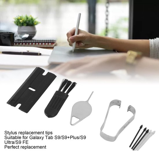 Stylus Penpunten Vervangend - 5 Stuks - Geschikt voor Galaxy Tab S9/S9+/S9 Ultra/S9 FE - ABS Materiaal - Geen Krassen - Eenvoudig te Gebruiken — afbeelding 5