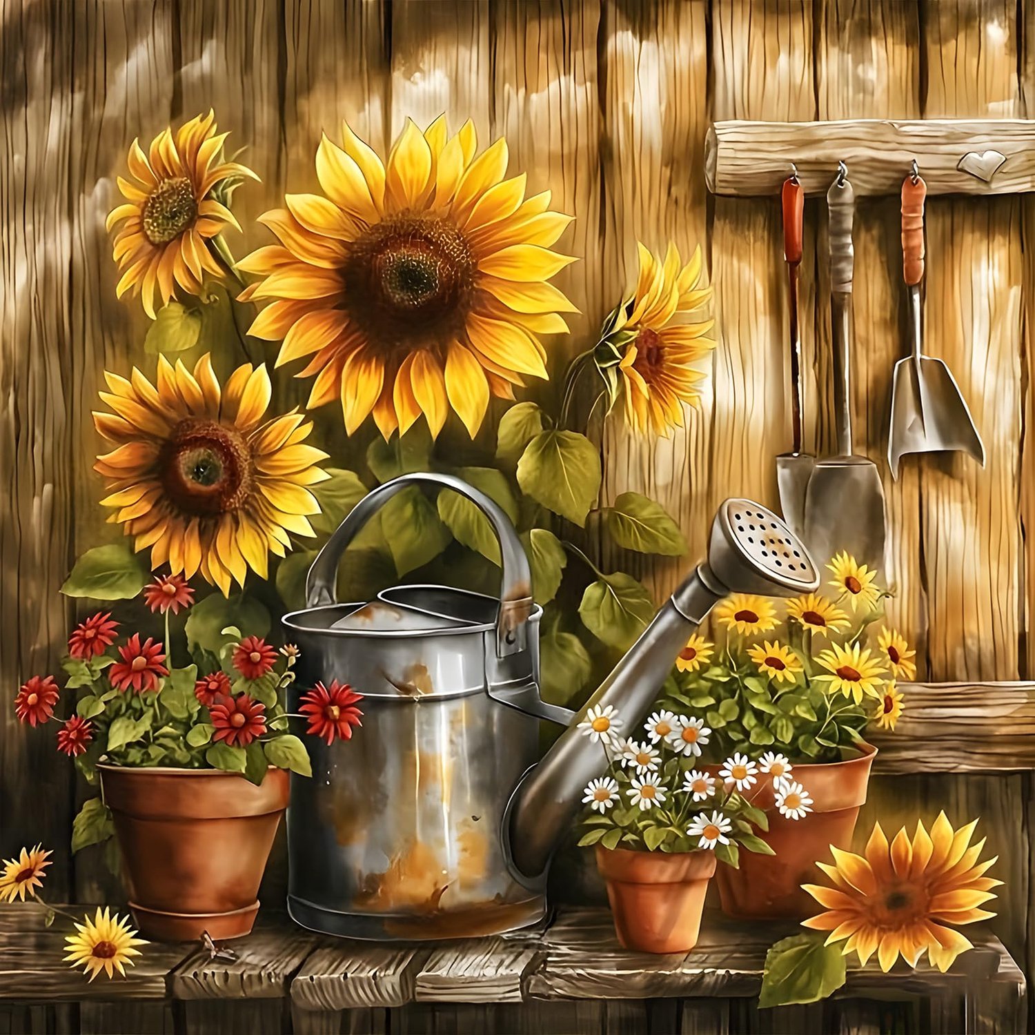 Compleet 5D Diamant Schilderen Set Zonnebloemen voor Volwassenen
