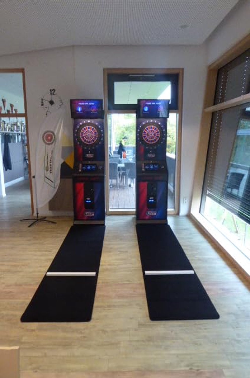 Dartmat voor dartmachines - 66 x 300 cm - Zwart