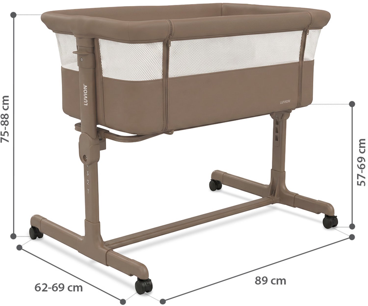 LUVION LUVION Mocha Walnut Co-Sleeper - afbeelding 5