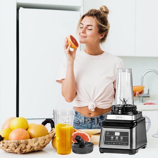 Reserveonderdelen voor mixer voor, pakket van 2, vervangende 710 ml kop compatibel met, upgrade blender kop met afneembaar deksel, vervangende koponderdelen voor voor, SS100 — afbeelding 3
