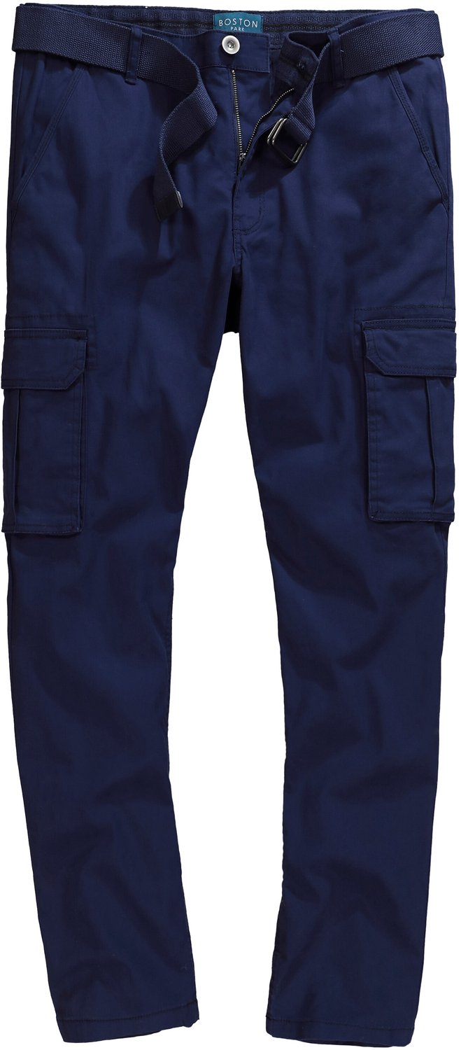 Boston Park - Heren - Cargobroek met riem - Donkermarine - Maat 62
