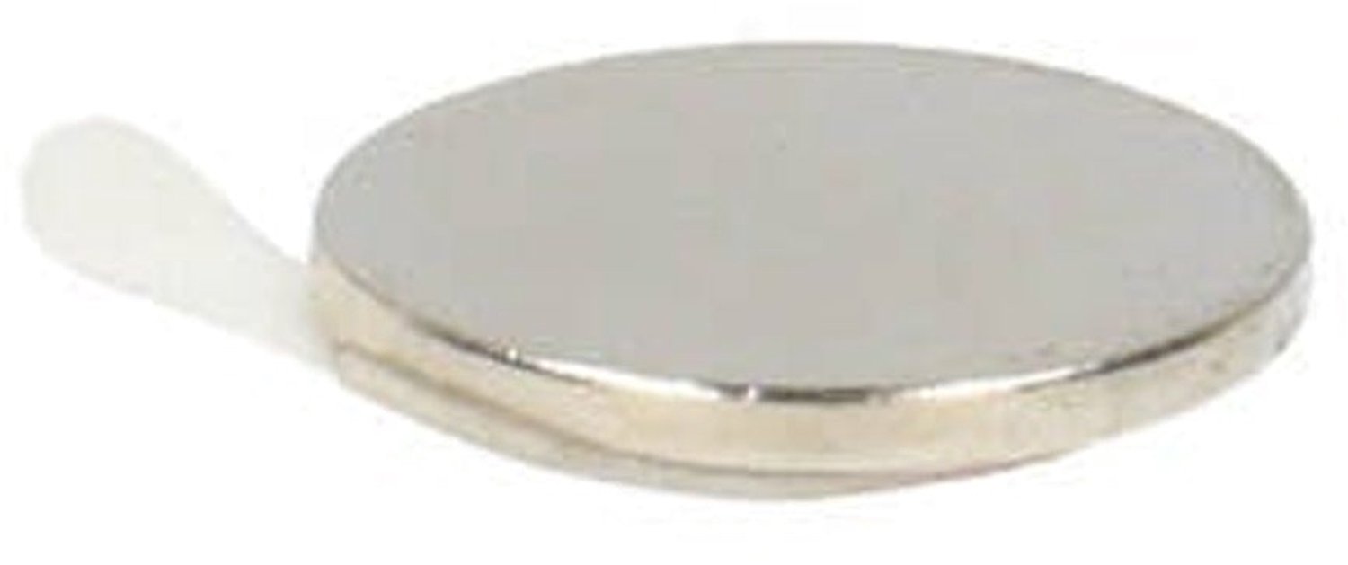 Neodymium Schijfmagneet Ø11 x 1 mm N48 NiCuNi zelfklevend – 30 stuks