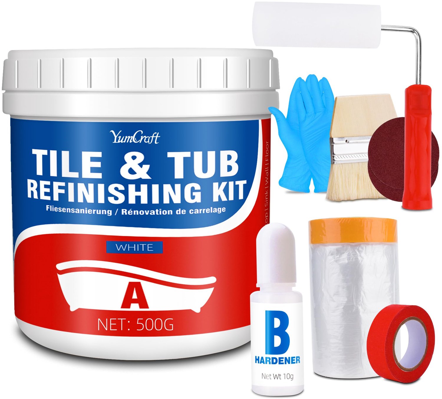 Badlak Wit 500 g - Renovatieset voor Badkuip en Tegels