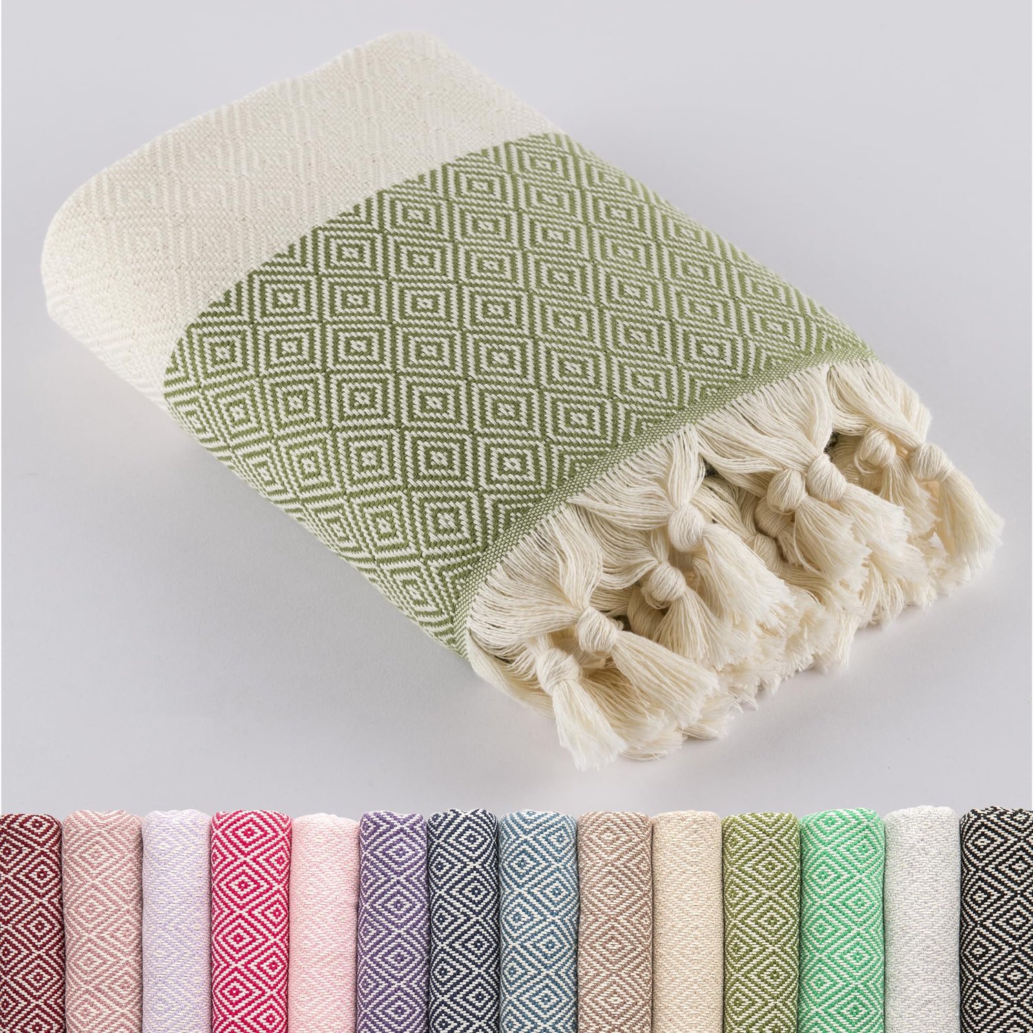 Hammam Handdoek 100 x 180 cm, Perfect voor Strand en Sauna