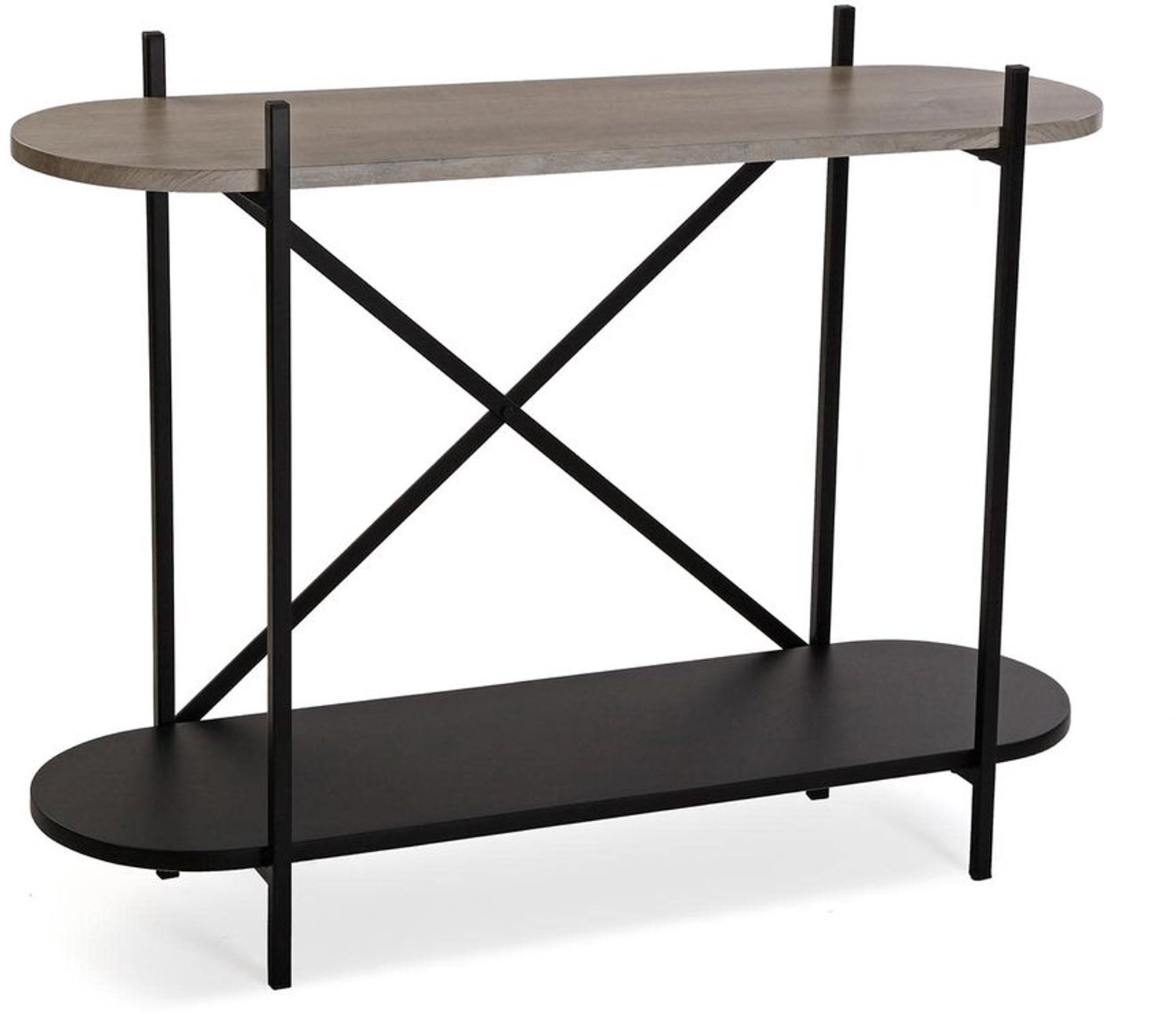 Console Tafel voor Hal met Onderste Plank en Metalen Poten