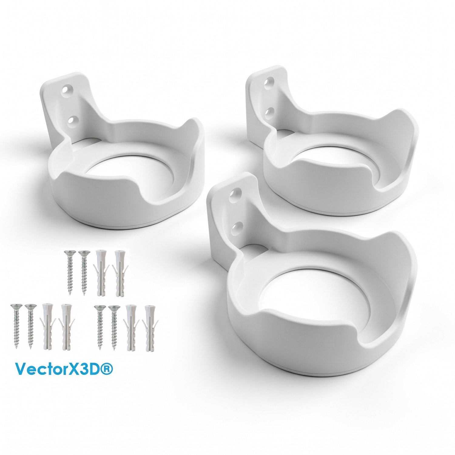 Muurbeugel geschikt voor TP-Link Deco M4 / S4 /P9 / S7 / E4 Set van Drie Stuks - Mesh WiFi Wandhouder | Stevige Muur Beugel | Wall Mount Houder - Inclusief Bevestigingsmateriaal - VectorX3D® - 3 Stuks