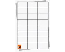 DULA Etiketten - Stickervellen A4 - 24 stickers per vel - 70 x 37 mm - 100 vel