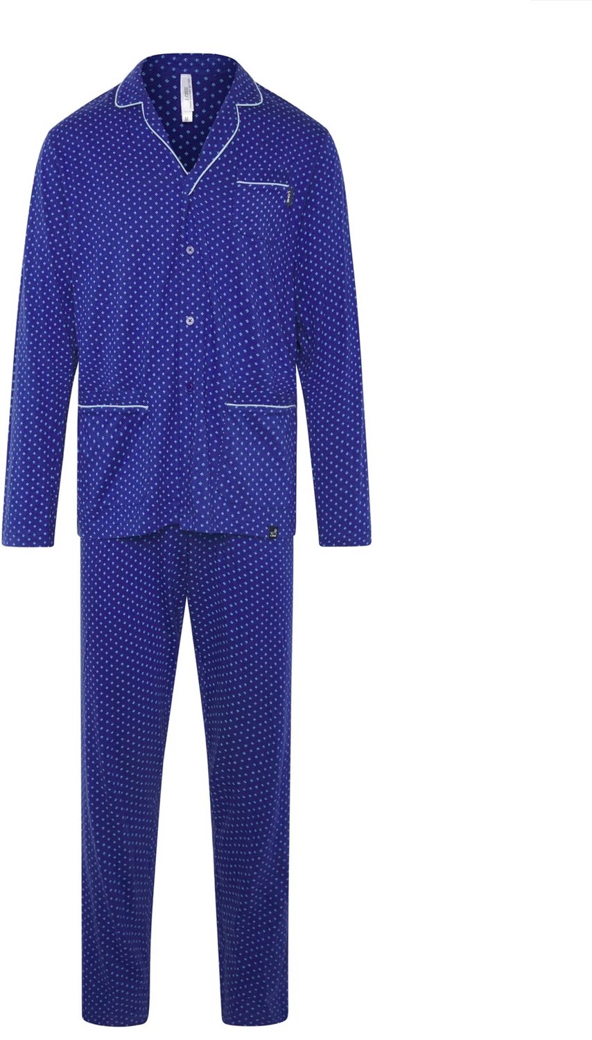 Lohe 2 delige heren pyjama set maat XXL blauw
