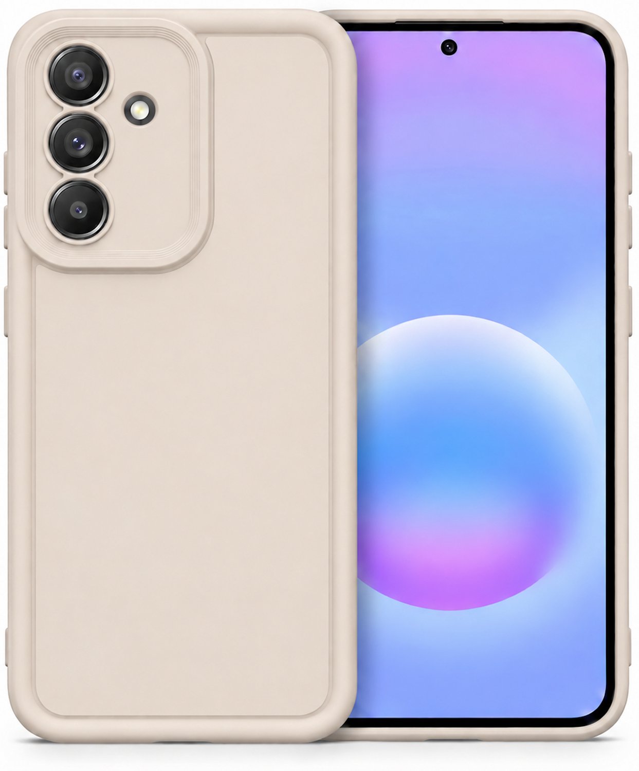Geschikt voor Samsung Galaxy A57 Hoesje - Siliconen Matte Back Cover - Creme