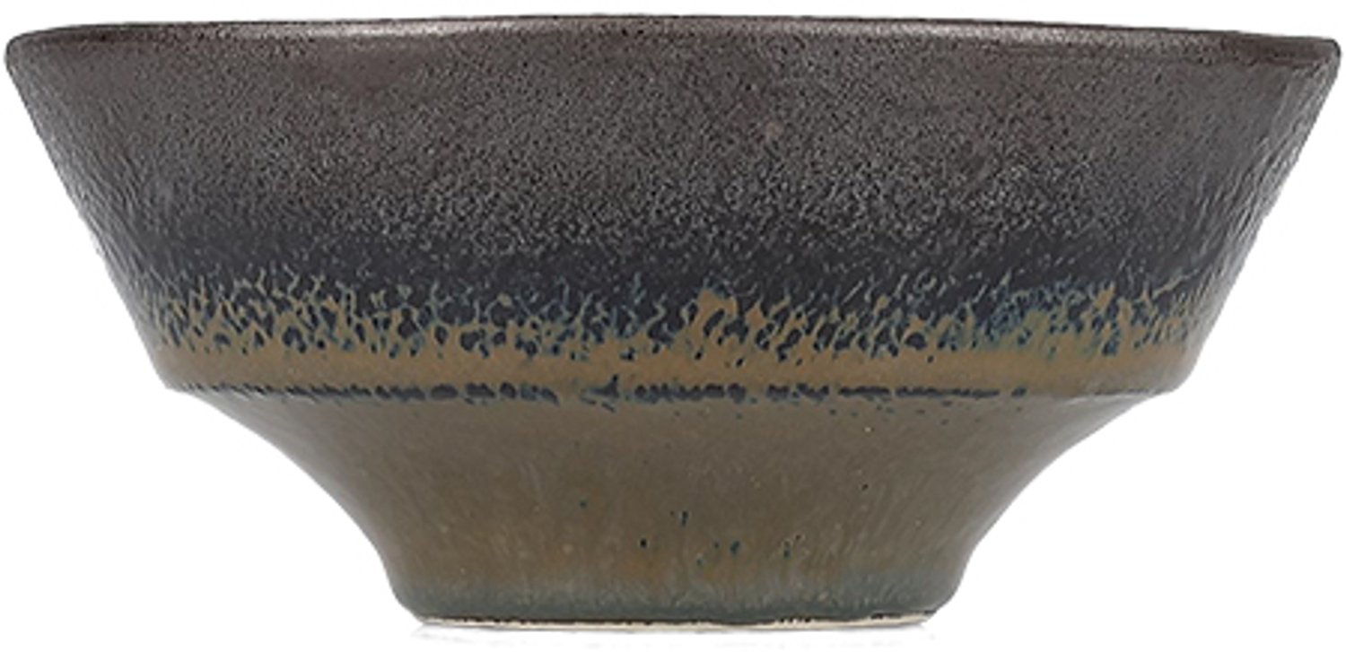 Fameilleur kom 14 x 6 cm mosgroen met textuur Cone set van 4 - porseleinen serveerkom en schaaltje, voor ontbijt, muesli, soep, dessert, snacks en bijgerechten, vaatwasser- en magnetronbestendig, voedselveilig