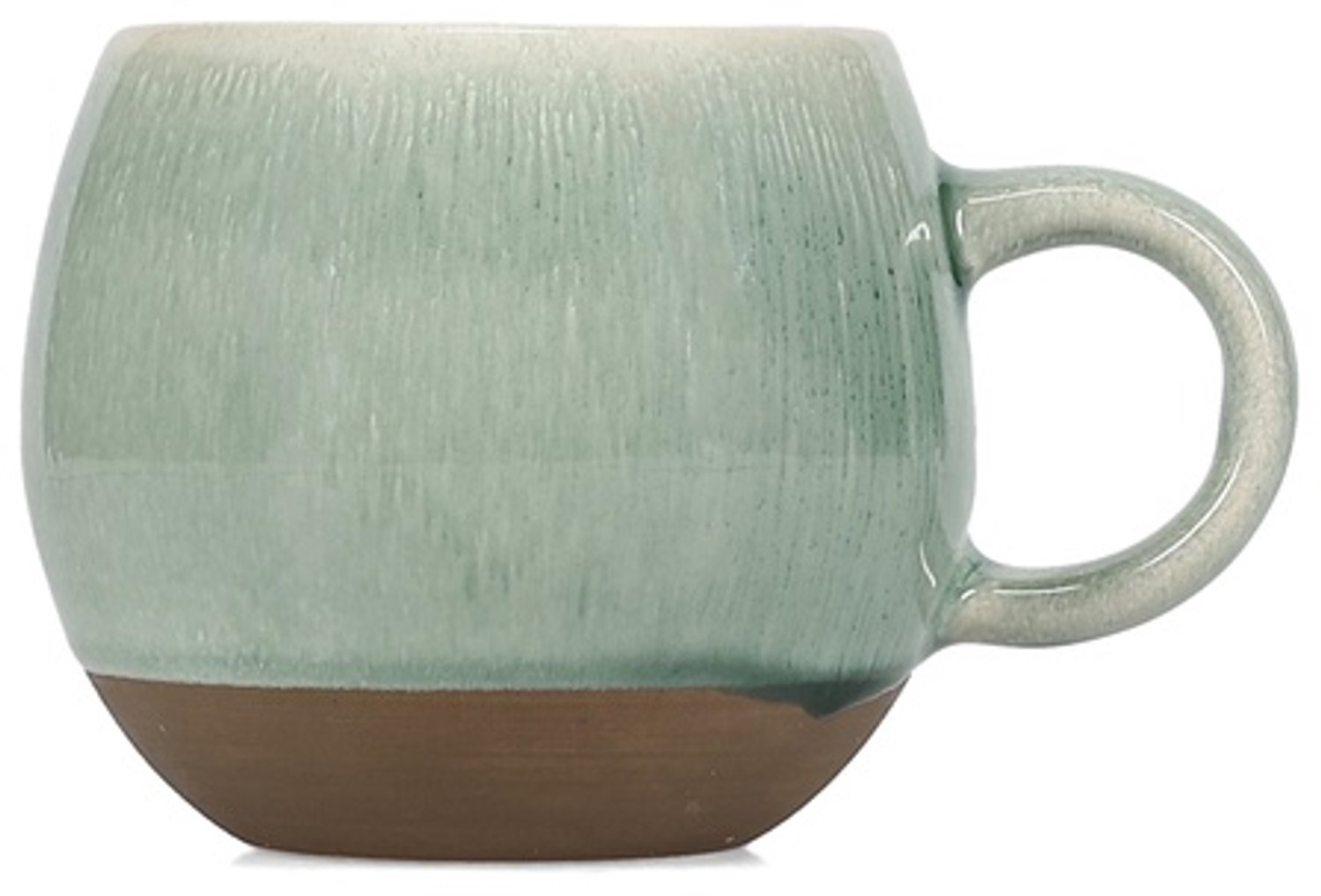 Fameilleur beker 45cl rond groen Cameo - stenen drinkbeker en mok, voor koffie, thee, water en limonade, vaatwasser- en magnetronbestendig, voedselveilig, servies voor thuis, restaurant en horeca, mooi als cadeau