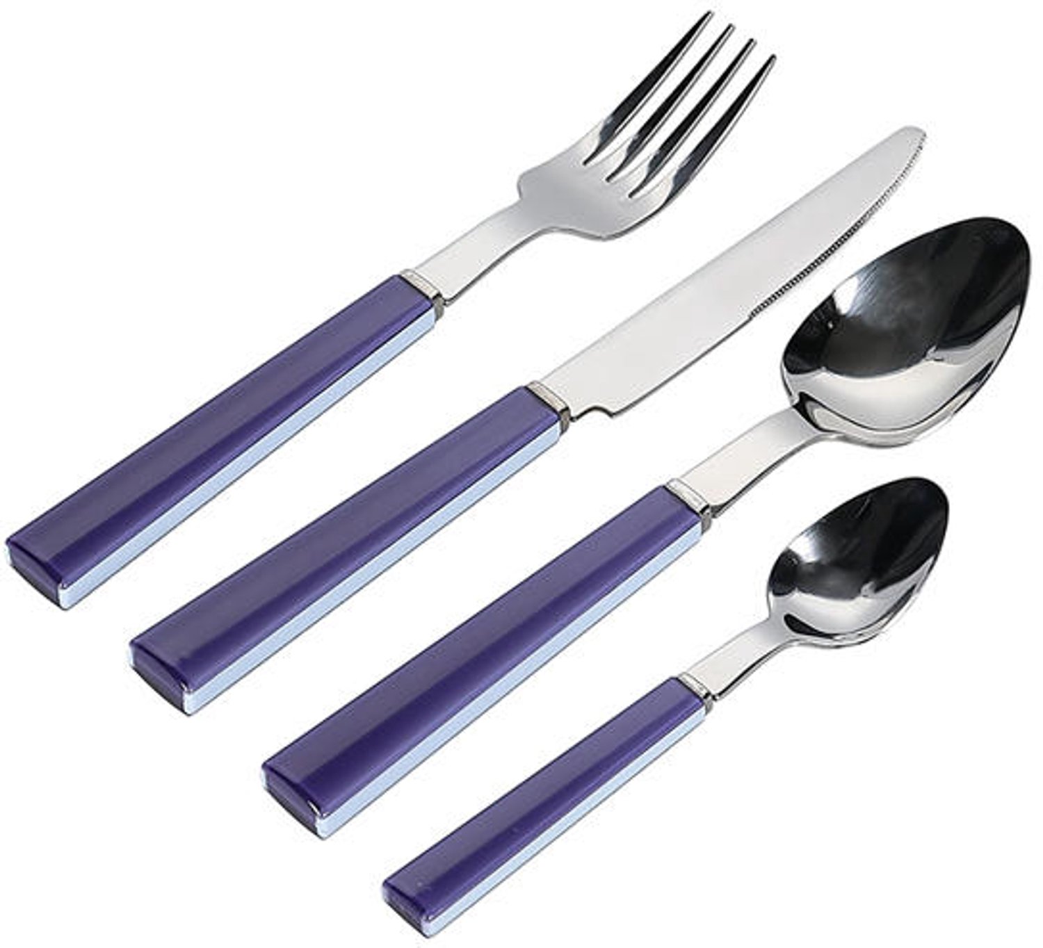 Fameilleur bestekset 16-delig cloudy blauw Poppy - roestvrijstalen bestekset, voor dagelijks gebruik en diner, vaatwasserbestendig, voedselveilig, keukengerei voor thuis, restaurant en horeca, mooi als cadeau