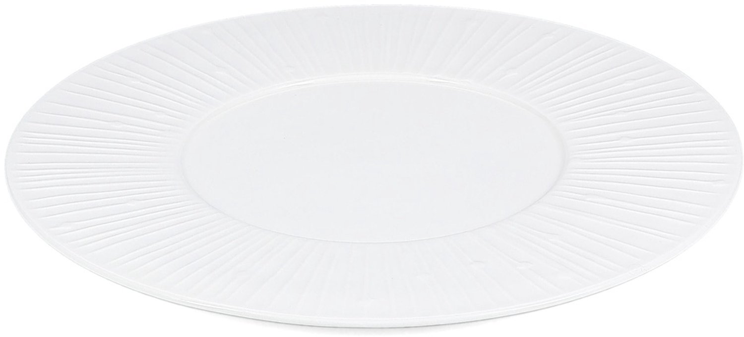 Fameilleur plat bord 30/16cm wit Filora set van 4 - porseleinen eetbord en dinerbord, voor ontbijt, lunch, diner en hoofdgerecht, vaatwasser- en magnetronbestendig, voedselveilig, servies voor thuis, restaurant en horeca, mooi als cadeau