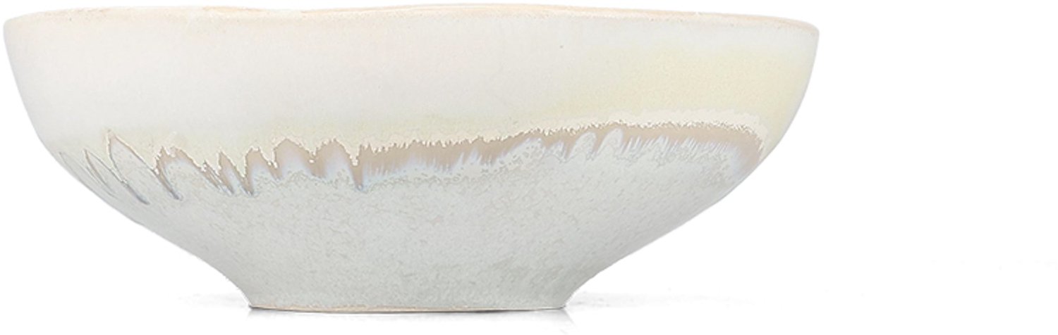 Fameilleur kom 18xH6,5cm glow Moya set van 4 - porseleinen serveerkom en schaaltje, voor ontbijt, muesli, soep, dessert, snacks en bijgerechten, vaatwasser- en magnetronbestendig, voedselveilig, servies voor thuis, restaurant en horeca