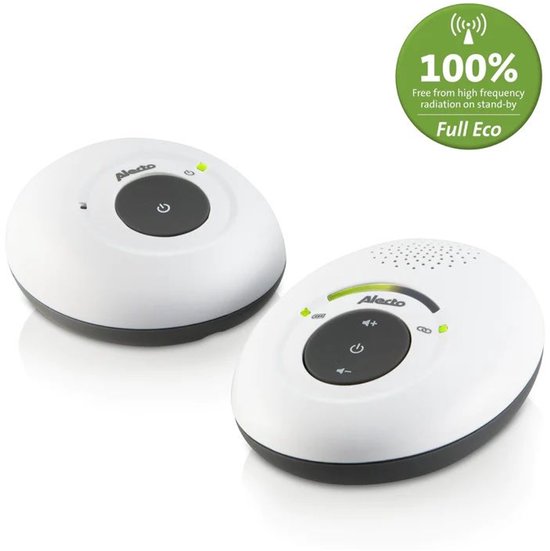 Alecto DBX-115 – Full Eco DECT Babyfoon – Wit/Antraciet