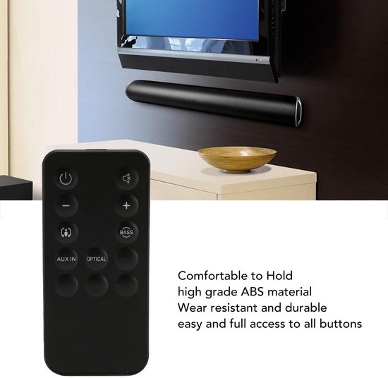 Afstandsbediening Universeel - Vervangende Afstandsbediening - Soundbar - Cinema Speaker - Compatibel met SB400/SB200 - Zwart - Geluidsbar Afstandsbediening — afbeelding 4