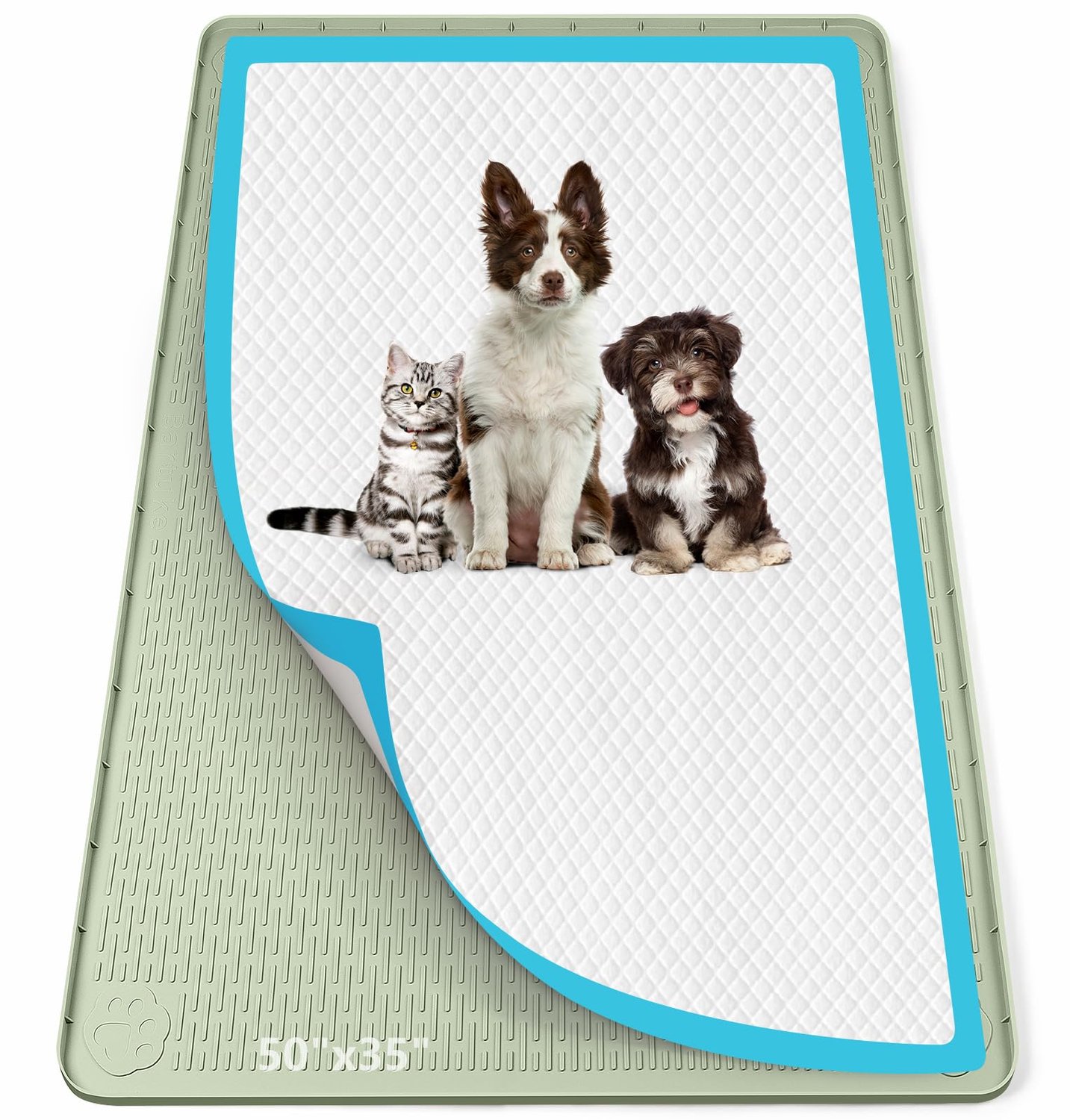 Hond Plasmat met Hoogrand - Siliconen, Lekvrij, 127 x 89 cm