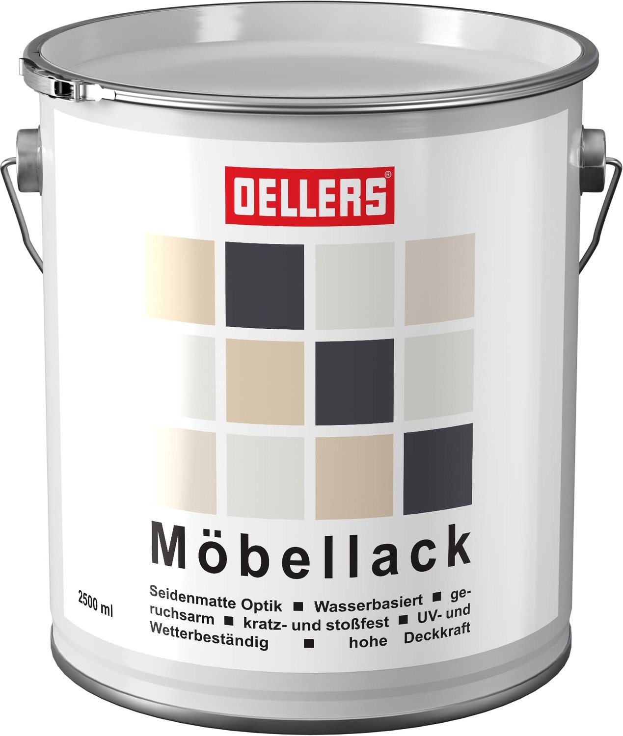 Watergedragen meubellak - Zijdeglans - 9001 crème wit - 2,5 liter