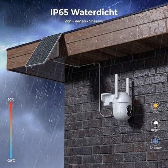3 Stuks Konsoefuly Draadloze Beveiligingscamera 2K HD - Op zonne-energie werkend - Geen abonnement - Buitencamera met kleurennachtzicht - Bewakingscamera voor Buiten 360° PTZ - Beveiligingscamera Met WiFi en App — afbeelding 3