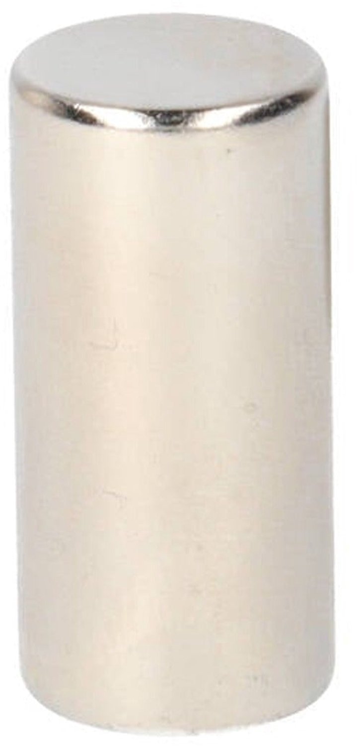 Neodymium Staafmagneet Ø12 x 25 mm N45 NiCuNi – 2 stuks