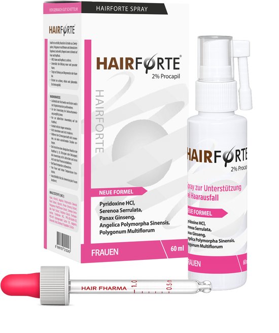 Hairforte Spray 2% Procapil tegen haarverlies, DHT-blokker 60